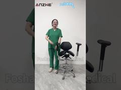 AZ-ST08 Instrukcja obsługi ergonomicznego stołka z dzielonym siodełkiem | Regulowany fotel medyczny dla dentystów i weterynarzy