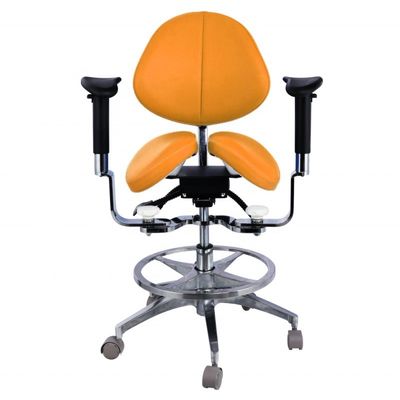 Ergonomiczne siedzenie z podzielonymi siodłami Stolik stomatologiczny Luksusowy fotelik z mikrofibry ze skóry zębowej