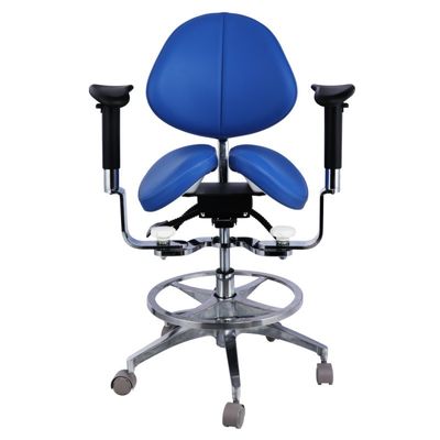 Ergonomiczne siedzenie z podzielonymi siodłami Stolik stomatologiczny Luksusowy fotelik z mikrofibry ze skóry zębowej