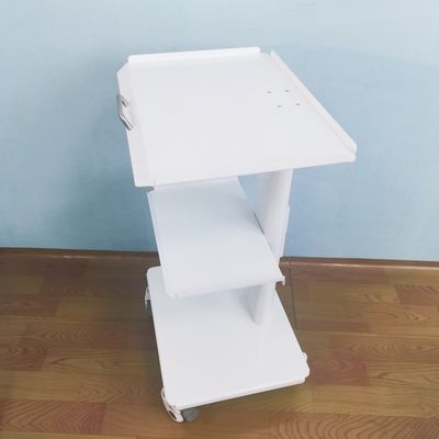 Wózek medyczny ze stali nierdzewnej do gabinetu stomatologicznego, mobilny, z wbudowanym gniazdem elektrycznym