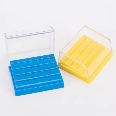24 otwory Dental Disinfection Bur Box Różny kolor Diamentowy uchwyt zębów