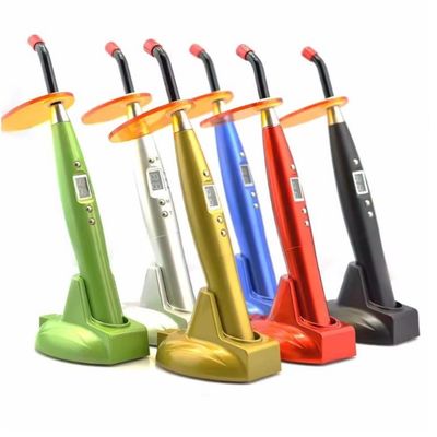 Bezprzewodowe Dental Curing Pen Kolorowy Rainbow Design LED 10S Plastic Dental Curing Light