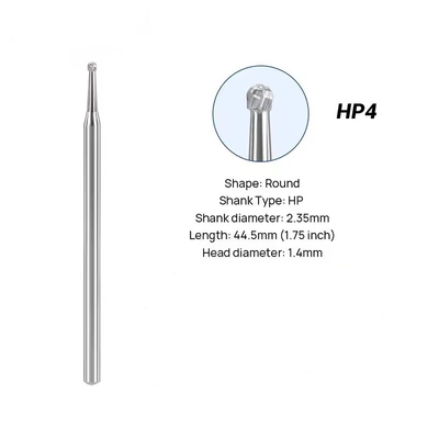 Zębowe laboratorium Tungsten Carbide Burs 10 sztuk / pudełko Dental Round Carbide Burs do polerowania