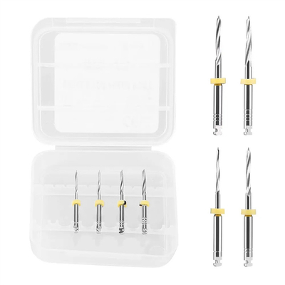 Wiertła dentystyczne ze stali nierdzewnej do metalu, wiertła dentystyczne, rozwiertaki do włókien szklanych, materiał do kliniki dentystycznej i laboratorium, wiertła do kanałów korzeniowych