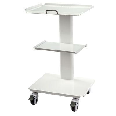 Foshan Fabryka Sprzętu Dentystycznego Biały Kolor Mobilny Wózek Narzędziowy z Gniazdem SS 3-warstwowy Mobilny Wózek Dentystyczny