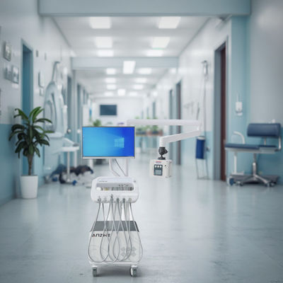 Mobilna stacja dentystyczna weterynaryjna przenośny wózek do leczenia stomatologicznego zwierząt domowych 220V wózek dentystyczny z kamerą ustną i komputerem