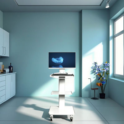 Szpitalny skaner ustny Mobilny wózek pielęgniarski 3-warstwowy wózek stomatologiczny Mobilny wózek ze stali nierdzewnej z wbudowanym gniazdem