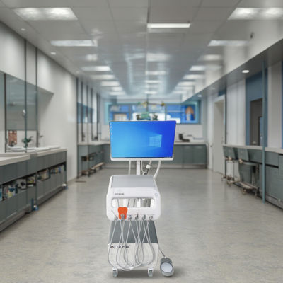 220V mobilny zębówka z komputerem i kamerą ustną Europe Standard Portable Dental Cart