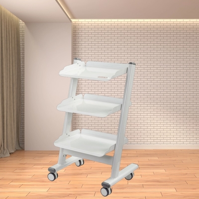 Łatwy wózek narzędzi stomatologicznych 3 warstwy Metalowe wyposażenie stomatologiczne wózek z gniazdkiem