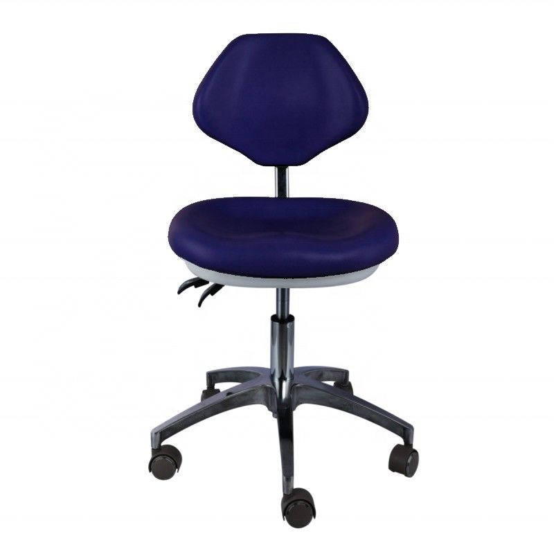 Dental Clinic Doctor Assistant Stool Pu Leather Comfortable Seat Blue Color Dentist Stool