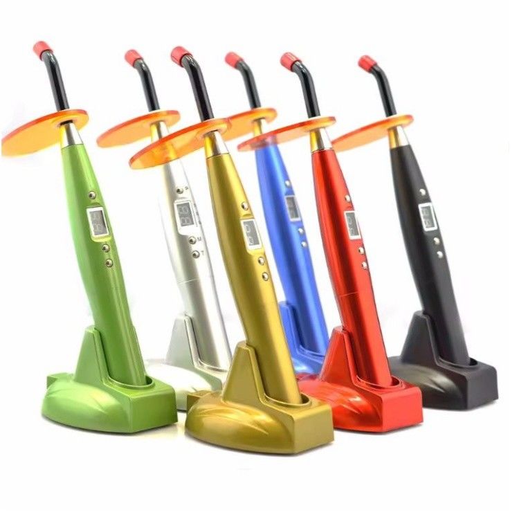 Bezprzewodowe Dental Curing Pen Kolorowy Rainbow Design LED 10S Plastic Dental Curing Light