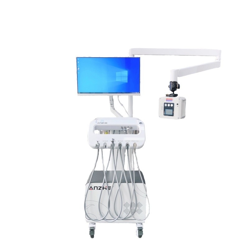 Mobile Dental Trolley With X Ray Machine Movable Dental Cart With Air Compressor