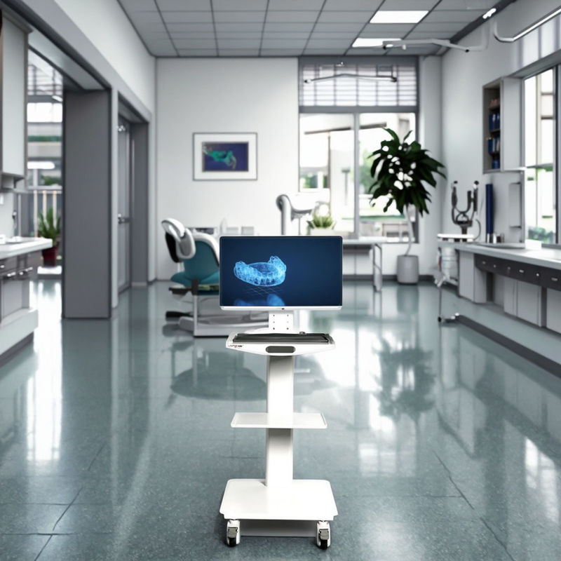 Sprzęt do szpitala dentystycznego Komputerowy mobilny wózek dentystyczny Mobilny wózek szpitalny Mobilny wózek ze stali nierdzewnej z hamulcem