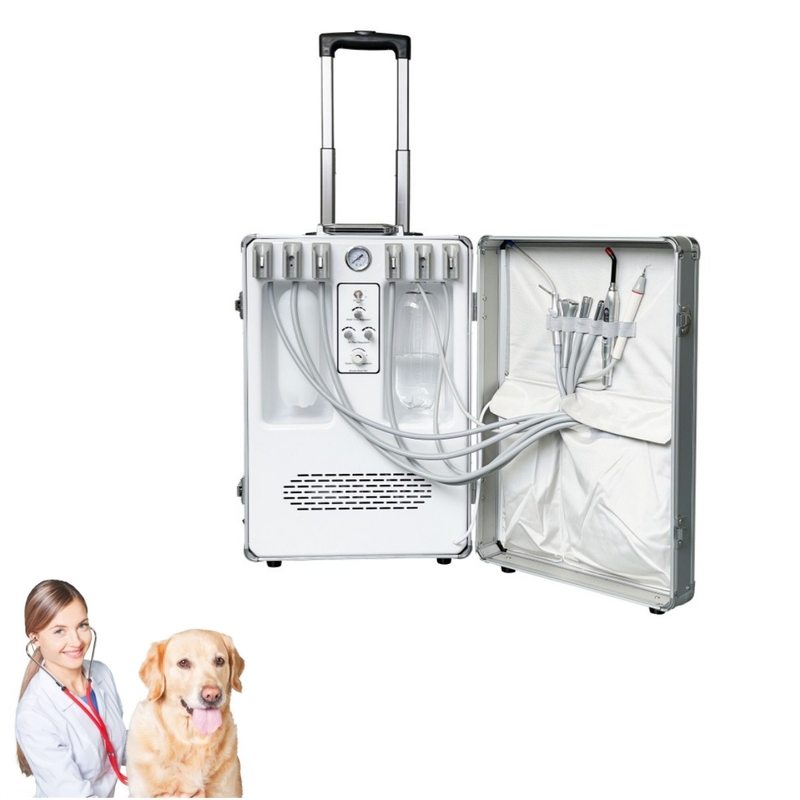 Ręczny sprzęt weterynaryjny do stomatologii, walizka do leczenia zębów zwierząt, pielęgnacja zębów zwierząt, mobilny gabinet dentystyczny dla zwierząt