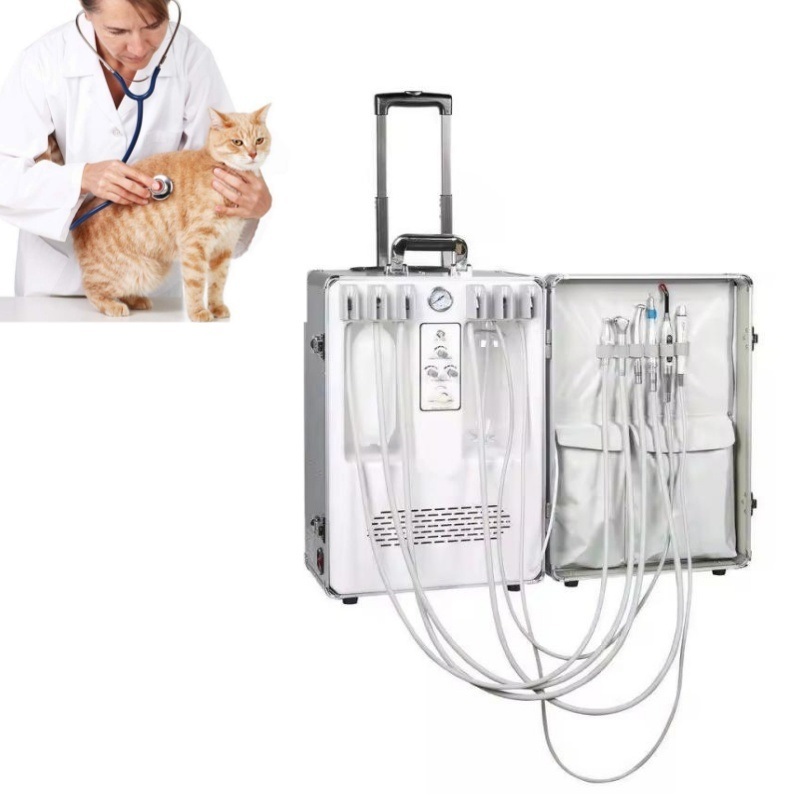Pet Dental Treatment Unit Portable Portable Veterinary Mobile Dental Unit with air Compressor