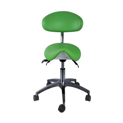 Dobra cena. 5 Universal Wheels Dentist Stool Green Color Metal Base Dentist Saddle Chair w Internecie