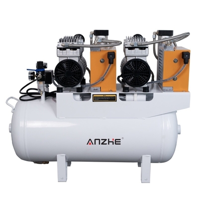Dental Air Compressor with Dryer Silent Oil Free Air Compressor 65L 1700W for 4 Dental Units Chair
