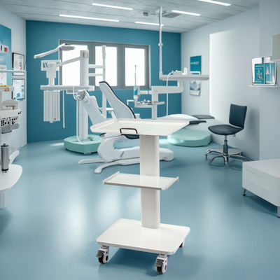 Dobra cena. Wózek dentystyczny ze stali nierdzewnej Wielofunkcyjny mobilny wózek laboratoryjny z wbudowanym gniazdem 3-warstwowy wózek mobilny w Internecie