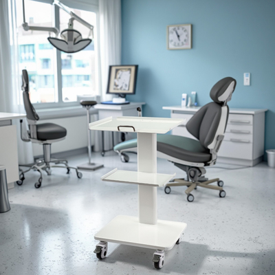 Klinika stomatologiczna Mobilny wózek z instrumentami Mobilny wózek z hamulcami Wbudowany gniazdek Dentalny Przenośny wózek