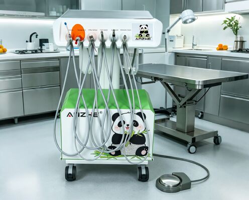 Przenośna jednostka stomatologiczna weterynaryjna o mocy 550W ciśnieniu 0,8Mpa i hałasie 38DB dla klinik zwierzęcych