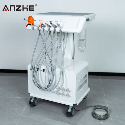 Przenośna jednostka stomatologiczna z wbudowanym sprężarzem powietrza Ultrasonic Scaler LED Curing Light High Low Speed Handpiece Mobile Dental Treatment Cart Kompaktna stacja stomatologiczna dla kliniki stomatologicznej