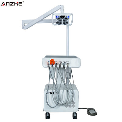 Przenośna jednostka stomatologiczna z lampą wybielającą LED wbudowaną w sprężarkę powietrza Ultrasonic Scaler LED Curing Light Suction System Mobilna stacja stomatologiczna dla klinik stomatologicznych