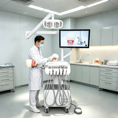 Dobra cena. Przenośny symulator implantów dentystycznych z kamerą wewnątrzustną HD, kompresorem powietrza 550W i niskim poziomem hałasu 38dB do szkolenia stomatologicznego w Internecie