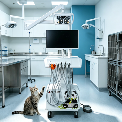 Dobra cena. Profesjonalny weterynaryjny unit stomatologiczny z kamerą wewnątrzustną HD, światłem LED i podwójnym napięciem 220V/50Hz 110V/60Hz, cyfrowy stanowisko stomatologiczne dla szpitala dla zwierząt w Internecie