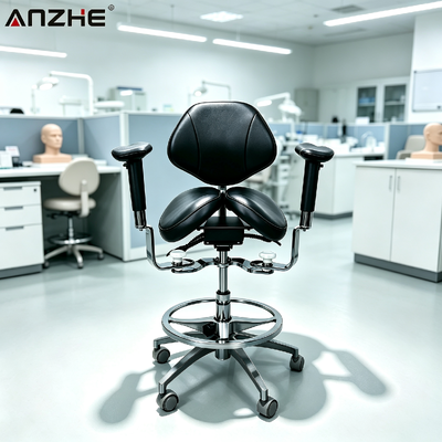 Dobra cena. Ergonomiczne dzielone siodło medyczne stołek regulowane krzesło lekarskie z niestandardową tapicerką skórzaną do kliniki stomatologicznej weterynaryjnej w Internecie