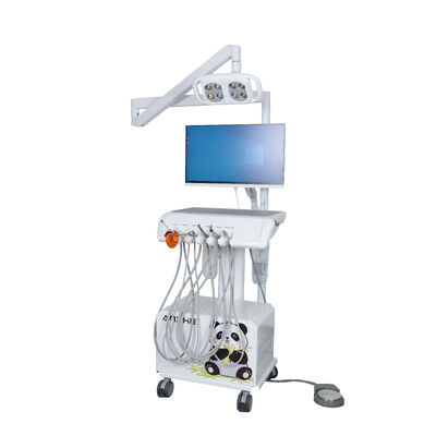 Dobra cena. Mobilny weterynaryjny wózek dentystyczny z 8 diodami LED, lampą stomatologiczną, ultradźwiękowym skalerem, kompresorem powietrza i ssakiem, sprzęt stomatologiczny dla zwierząt w Internecie