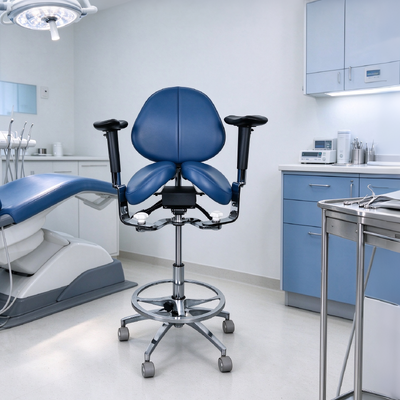 Dobra cena. Luksusowy ergonomiczny krzesło stomatologiczne z regulowaną wysokością 360 stopni obrotu i podzielone siedzenie do siodła dla klinik w Internecie