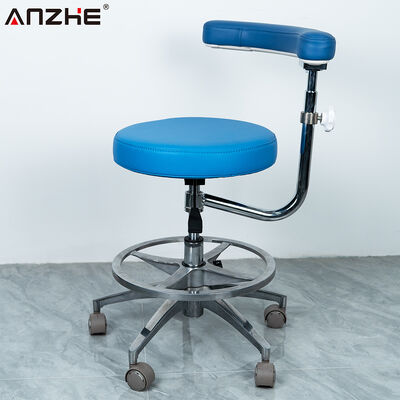 Dobra cena. Ergonomiczny stołek asystenta stomatologicznego z 360 stopniami obracającym się podłokiem, regulowaną wysokością i mikrofibrowym skórzanym siedzeniem w Internecie