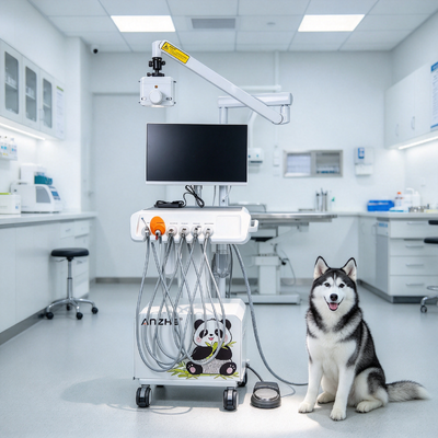 Dobra cena. Mobilna jednostka leczenia stomatologicznego weterynarii, wbudowana przenośna maszyna rentgenowska i czujnik cyfrowy dla klinik stomatologicznych zwierząt domowych w Internecie