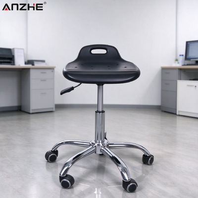 Antystatyczny taboret dentystyczny ESD z przewodzącymi kółkami i regulowaną ergonomiczną konstrukcją do kliniki i laboratorium dentystycznego